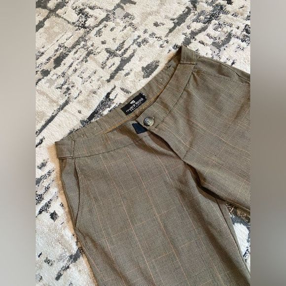 Super Low Rise Trousers Brown Plaid Madness TelAviv Womens 2 - Picture 4 of 15